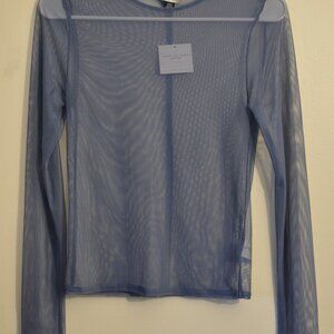 Blue Mesh American Eagle Top, Medium